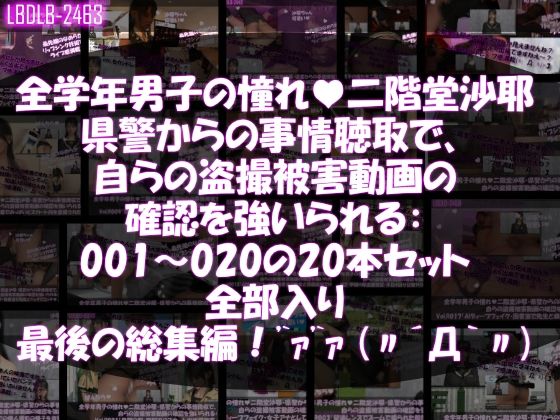 【【△500●500】学業成績学年一位の二階堂沙耶・県警からの事情聴取で、自らの盗撮被害動画の確認を強いられる:Vol.R001-020までのシリーズ20本セット全部入り総集編！】Libido-Labo