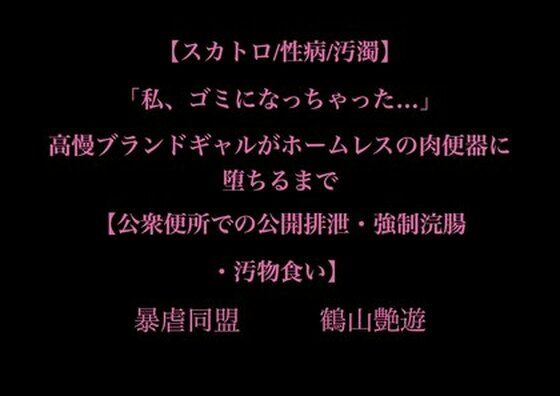 【【スカトロ/性病/汚濁】「私、ゴミになっちゃった…」高慢ブランドギャルがホームレスの肉便器に堕ちるまで【公衆便所での公開排泄・強●浣腸・汚物食い】】暴虐同盟