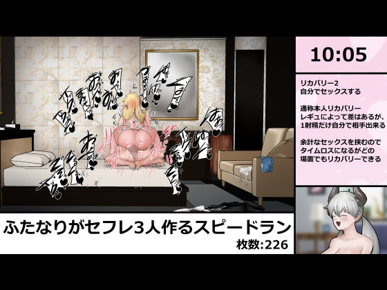 【女の子にちんちん生やしてセフレ3人作るスピードラン 226枚】白土海
