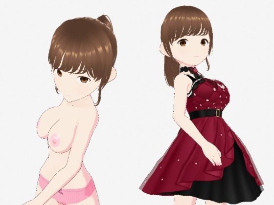 【赤いドレスの巨乳のお姉さん（セリフなし  3DCGモデル  イラスト集）】ファンタスセレブリティ
