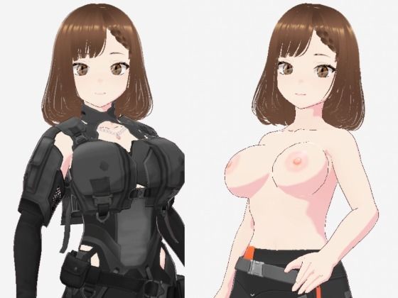 【黒いウェアを着ている巨乳のお姉さん（セリフなし  3DCGモデル  イラスト集）】アフェアーアモーレ