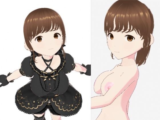 【黒いドレスを着たお姉さん（セリフなし  3DCGモデル  イラスト集）】パイアールフロンティア
