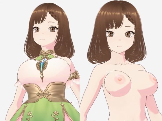 【少しファンタジーっぽい衣装の巨乳のお姉さん（セリフなし  3DCGモデル  イラスト集）】アンリアルパイヤン