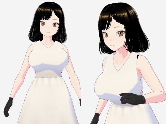 【白ワンピースを着たお姉さん（セリフなし  3DCGモデル  イラスト集）】アンリアルパイヤン