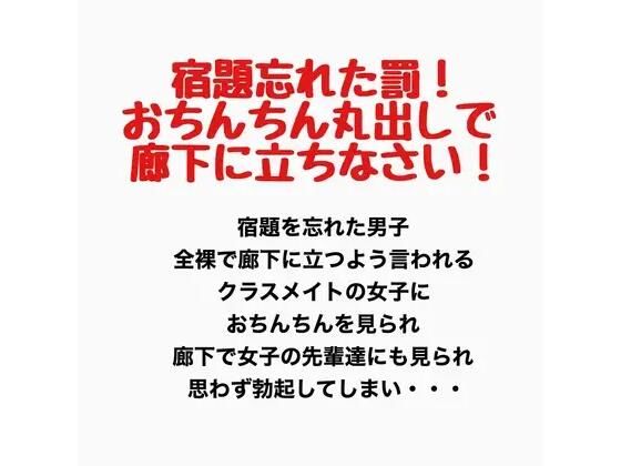 【宿題を忘れた罰！おちんちん丸出しで廊下に立ちなさい！】羞恥の星空 CFNM/CMNF